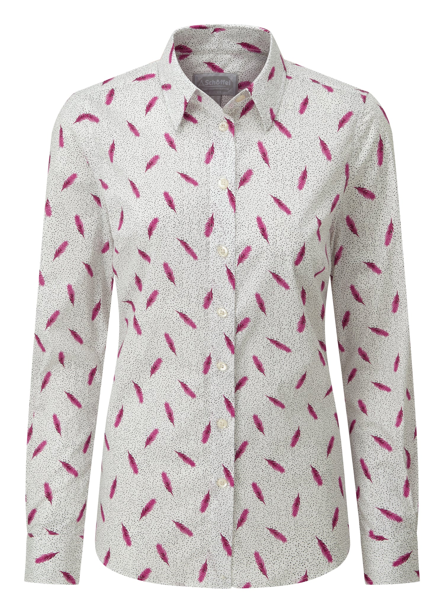 Norfolk Shirt - Sprig Raspberry