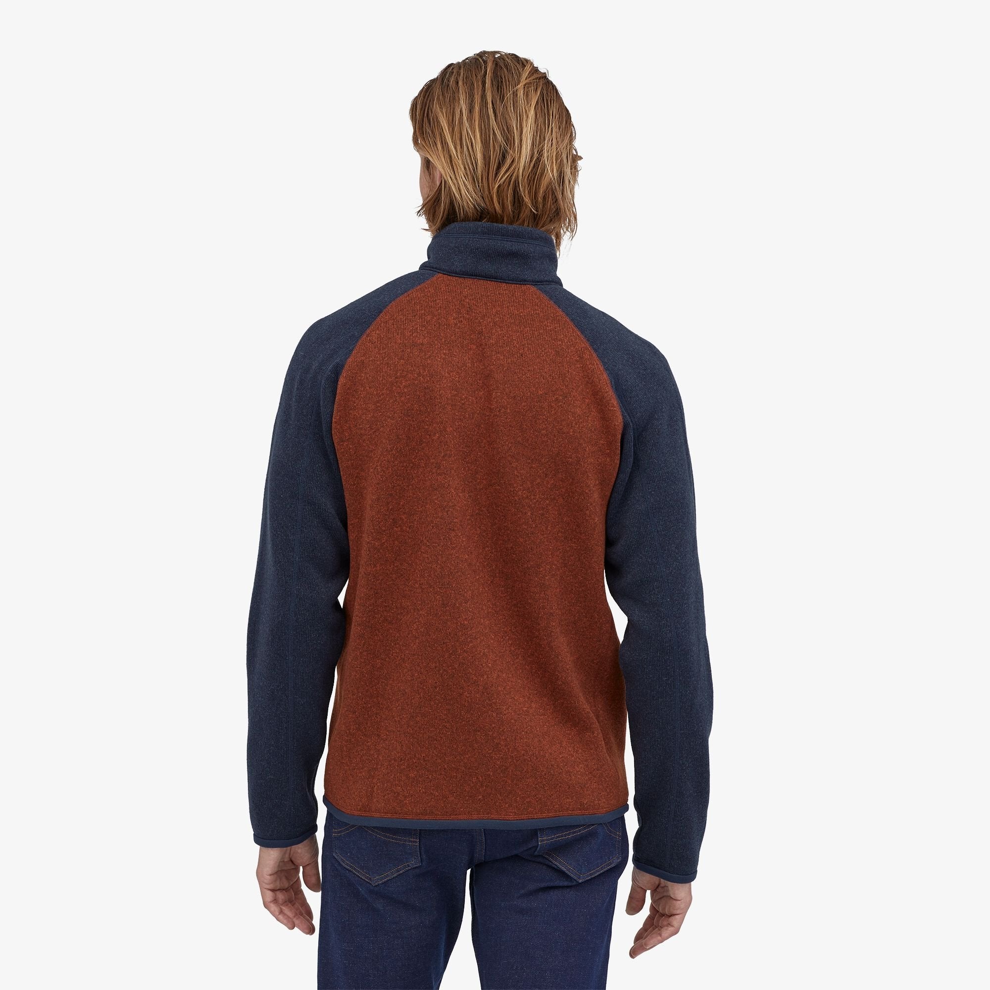 Better Sweater 1/4 Zip Fleece - Barn Red/New Navy