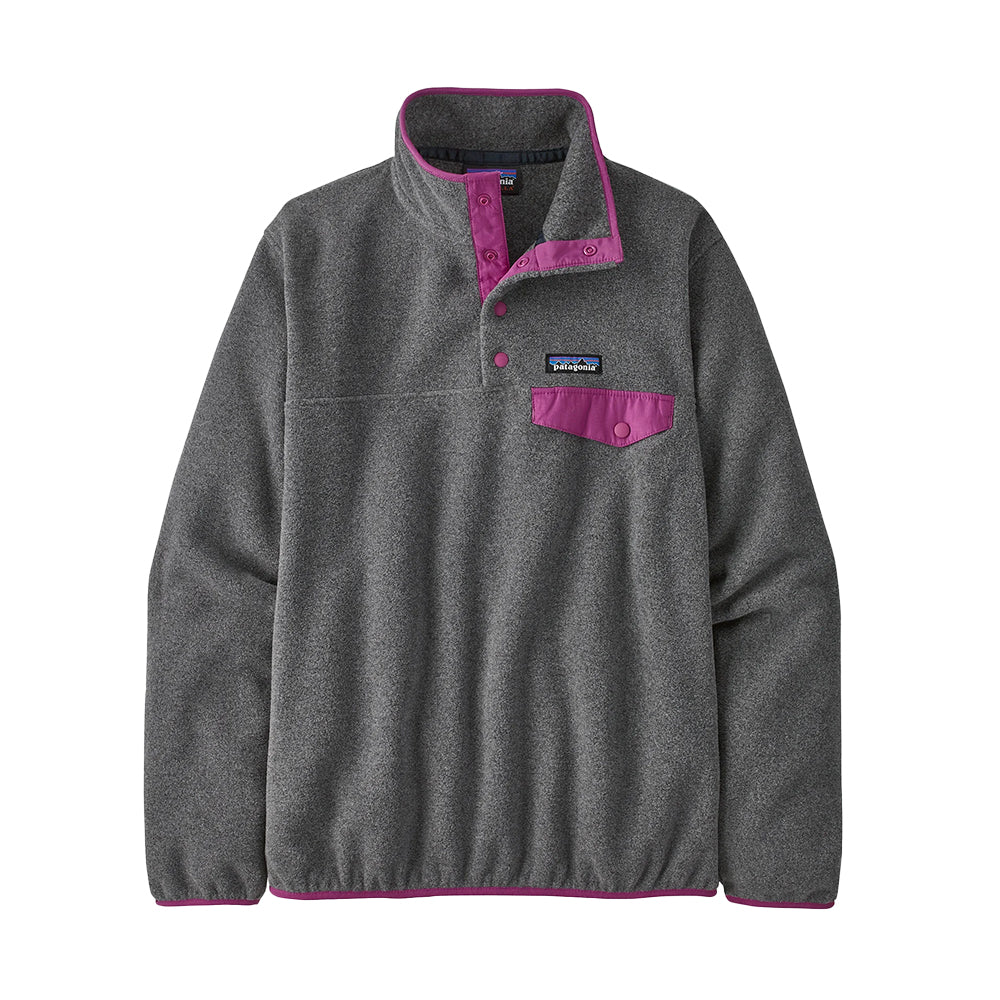Lightweight Synchilla Snap-T Fleece Pullover - Nickel/Amaranth Pink