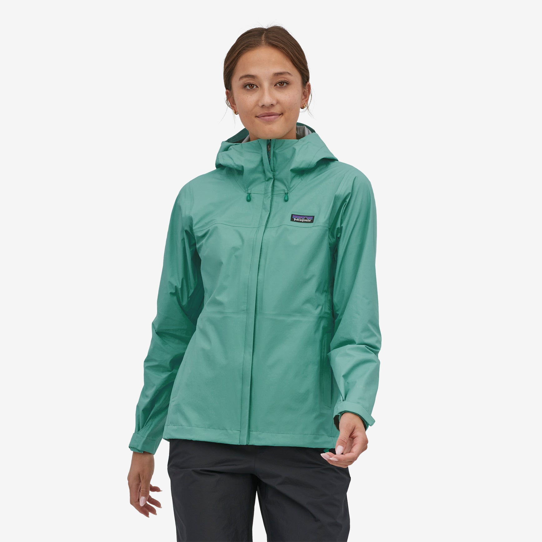 Patagonia torrentshell teal Clearance