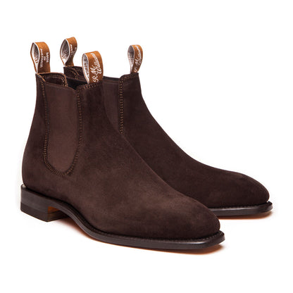 Suede Comfort Craftsman Boot - Chocolate