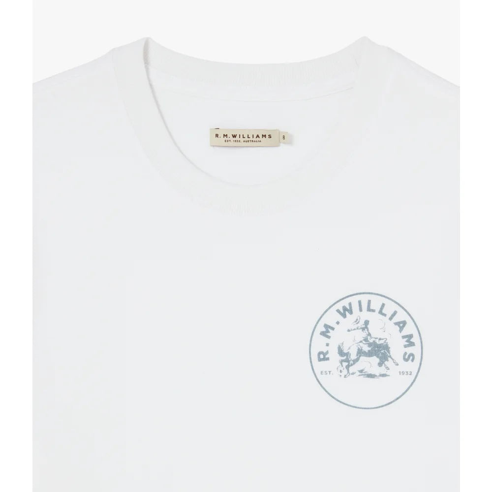 Tarcoola T-Shirt - White/Blue