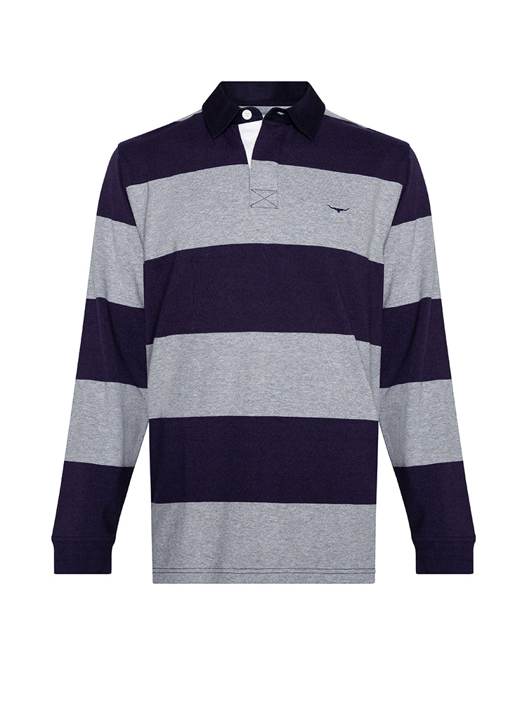 Tweedale Rugby Shirt - Navy/Grey