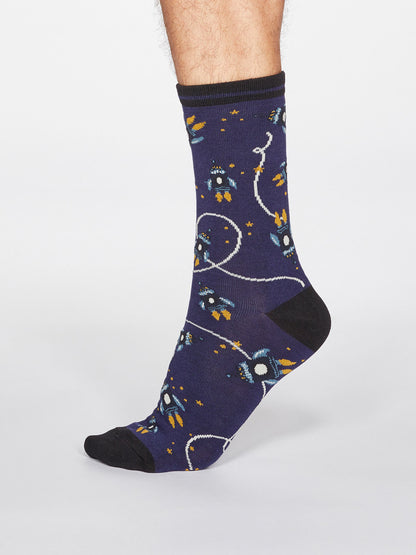 Dominic Rocket Socks in Bag - Denim Blue