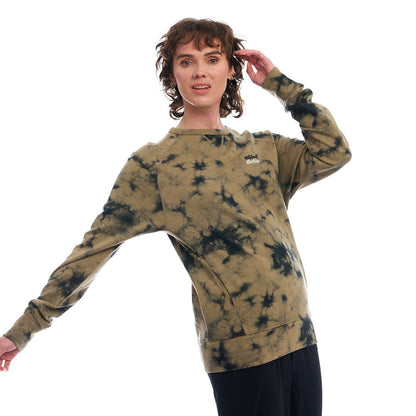 Artilectual Crew Script Sweater - Tie Dye