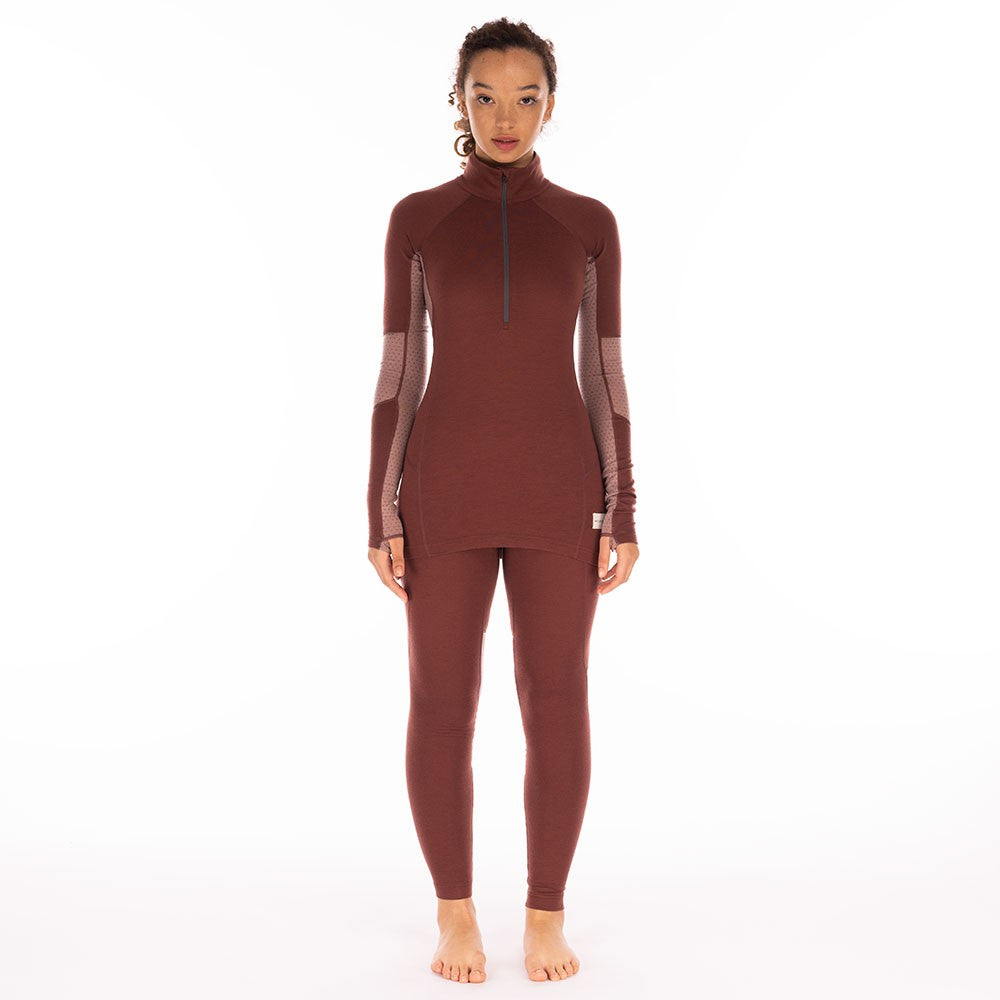 Darkhorse 185 Zoned 1/4 Zip Baselayer - Andorra/Twilight Mauve