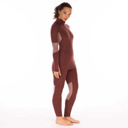 Darkhorse 185 Zoned 1/4 Zip Baselayer - Andorra/Twilight Mauve
