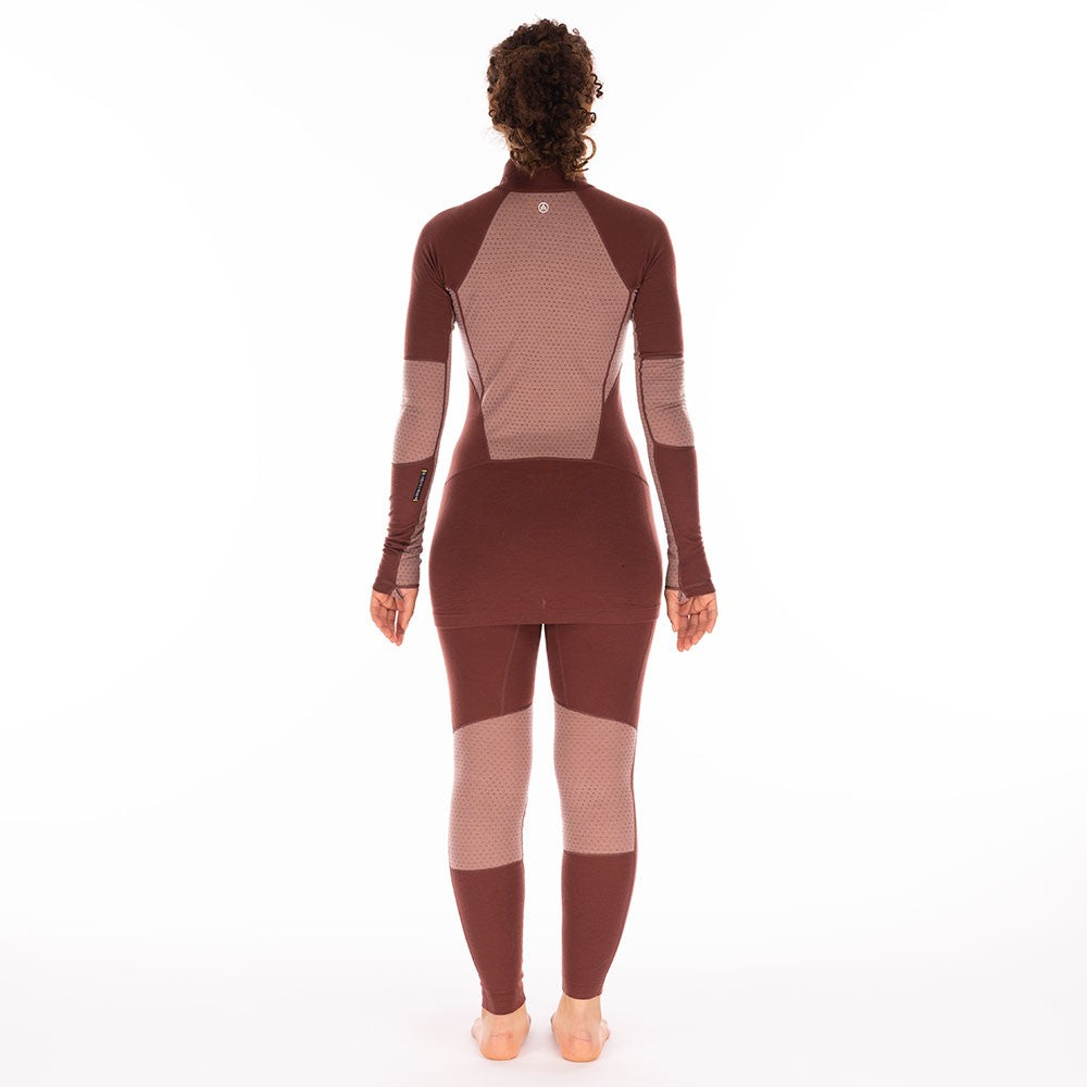 Darkhorse 185 Zoned 1/4 Zip Baselayer - Andorra/Twilight Mauve