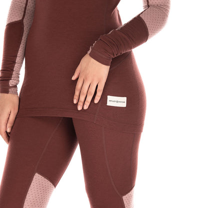 Darkhorse 185 Zoned 1/4 Zip Baselayer - Andorra/Twilight Mauve