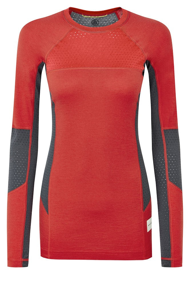 Darkhorse 185 Zoned Crew Top - Super Red/Dusk Blue