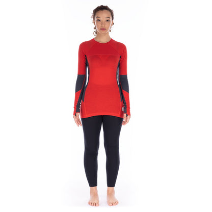 Darkhorse 185 Zoned Crew Top - Super Red/Dusk Blue
