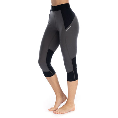 Goldhill 125 Zoned 3/4 Leggings - Ash/Black