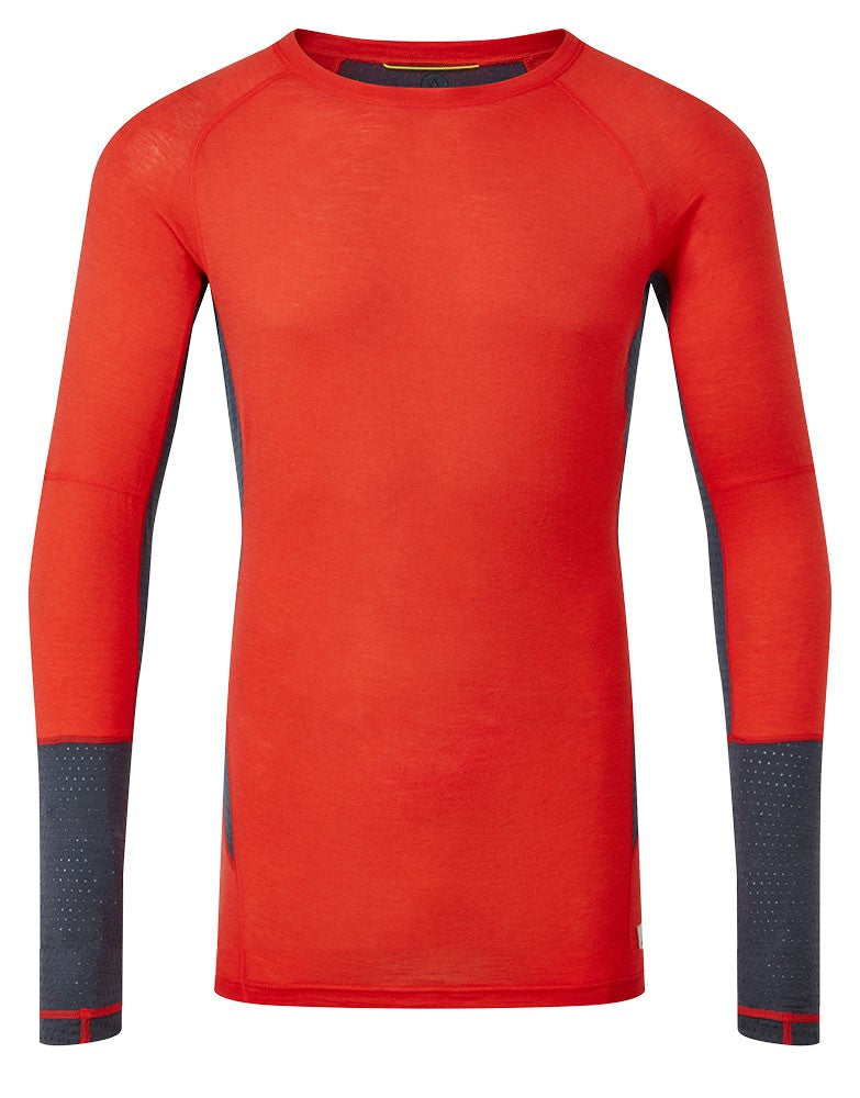 Goldhill 125 Zoned Crew Top - Super Red/Dusk Blue