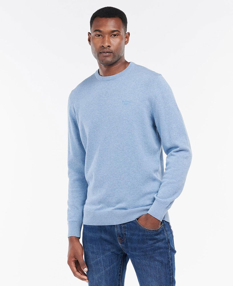 barbour pima cotton crew neck jumper