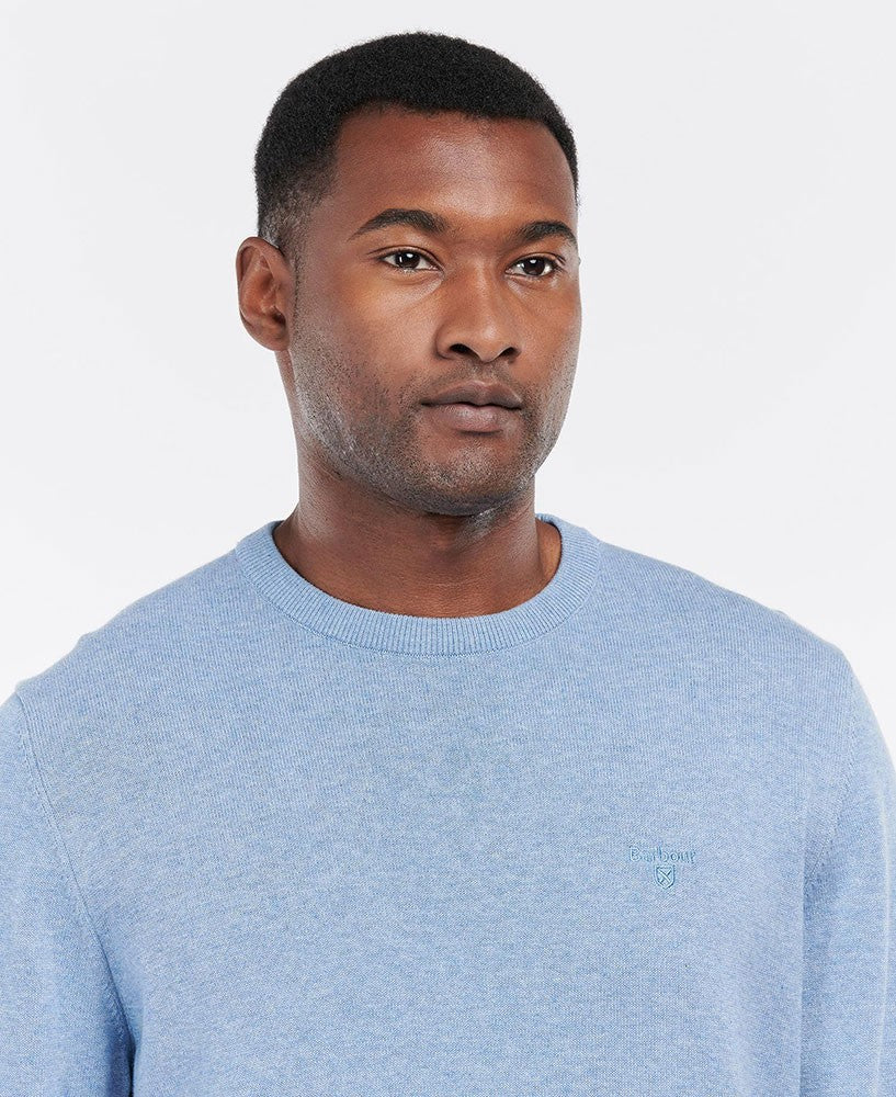 barbour pima cotton crew neck jumper