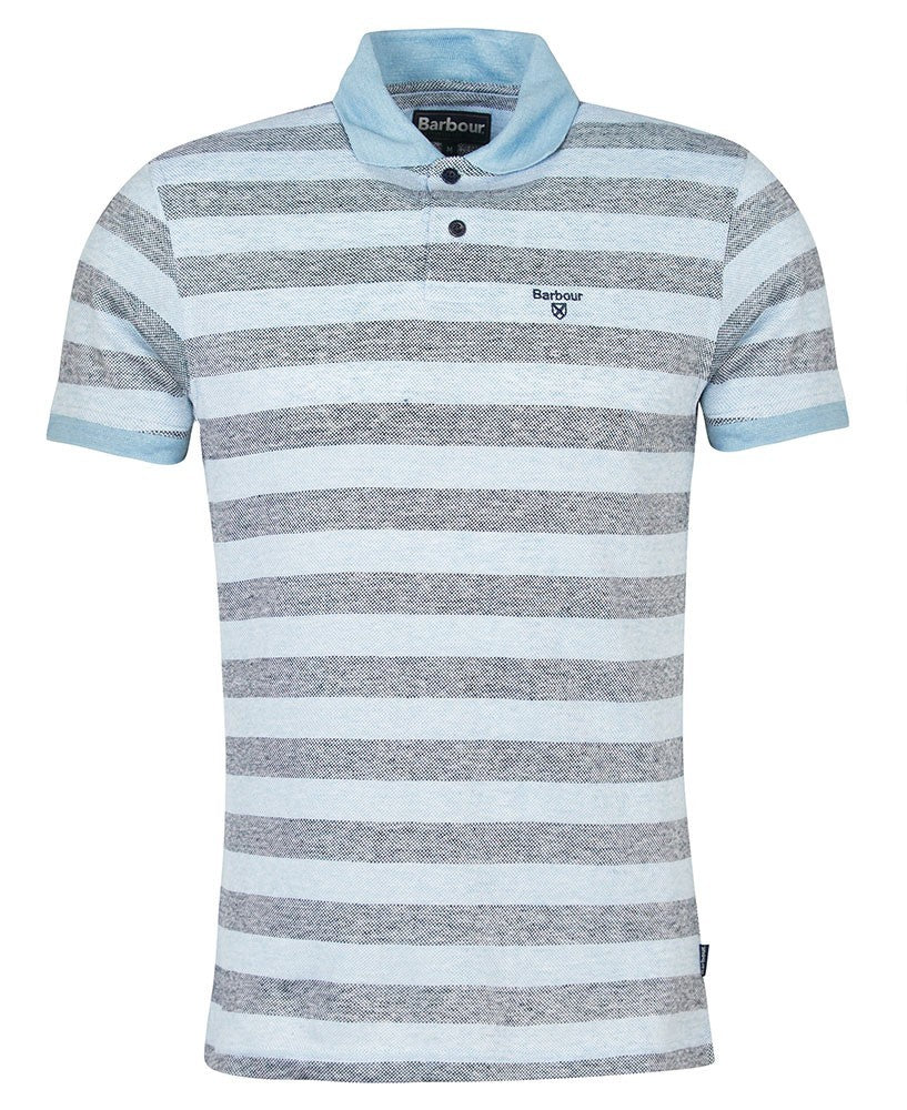 Thorley Striped Polo Shirt - Powder Blue