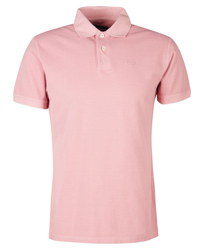 Washed Sports Polo Shirt - Pink Salt