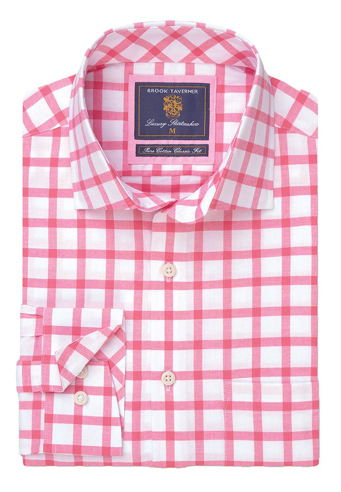 Peached Finish Cotton Oxford Shirt - Coral Pink