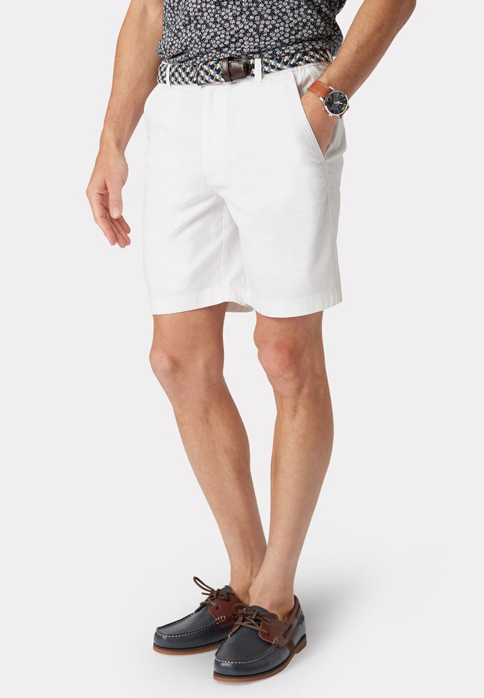 Ribblesdale Cotton Stretch Shorts - White