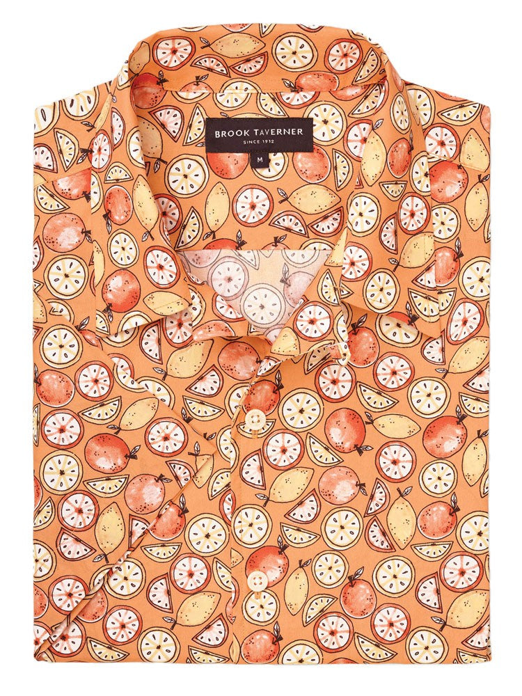 Print Short Sleeve Shirt - Oranges &amp; Lemons