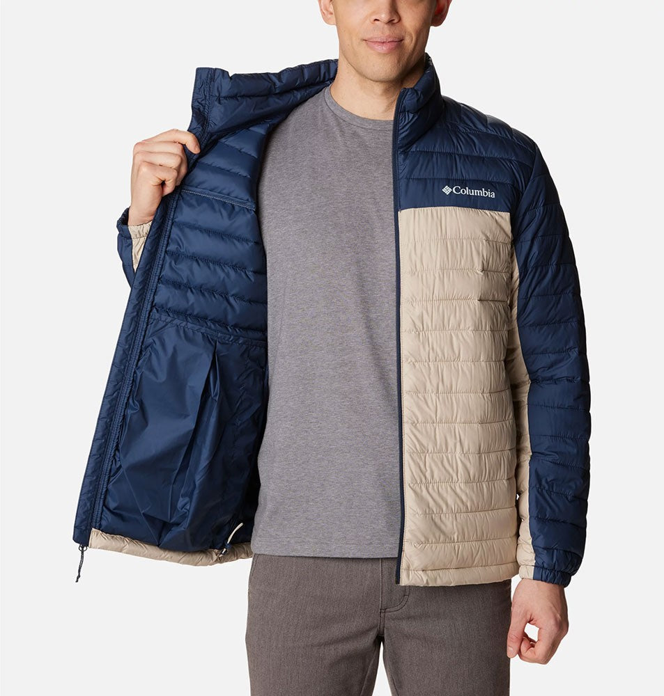Silver Falls Hooded Insulated Jacket - Ancient Fossil/Collegiate Navy