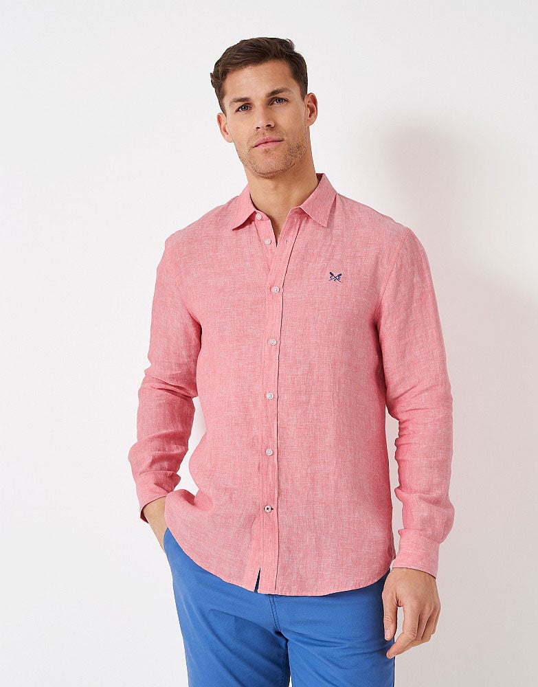 Long Sleeve Linen Shirt - Classic Pink