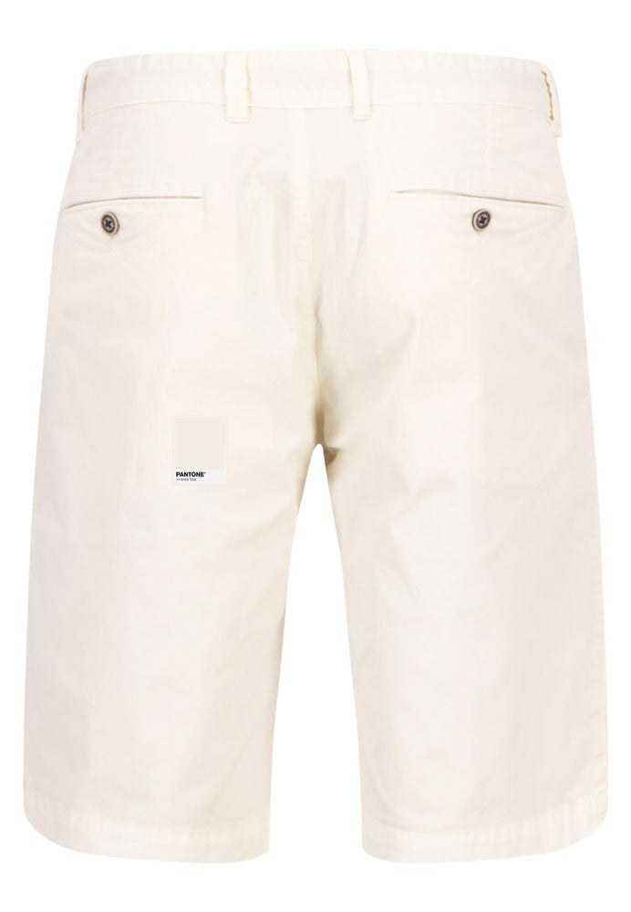 Basic Stretch Bermuda Shorts - Off White