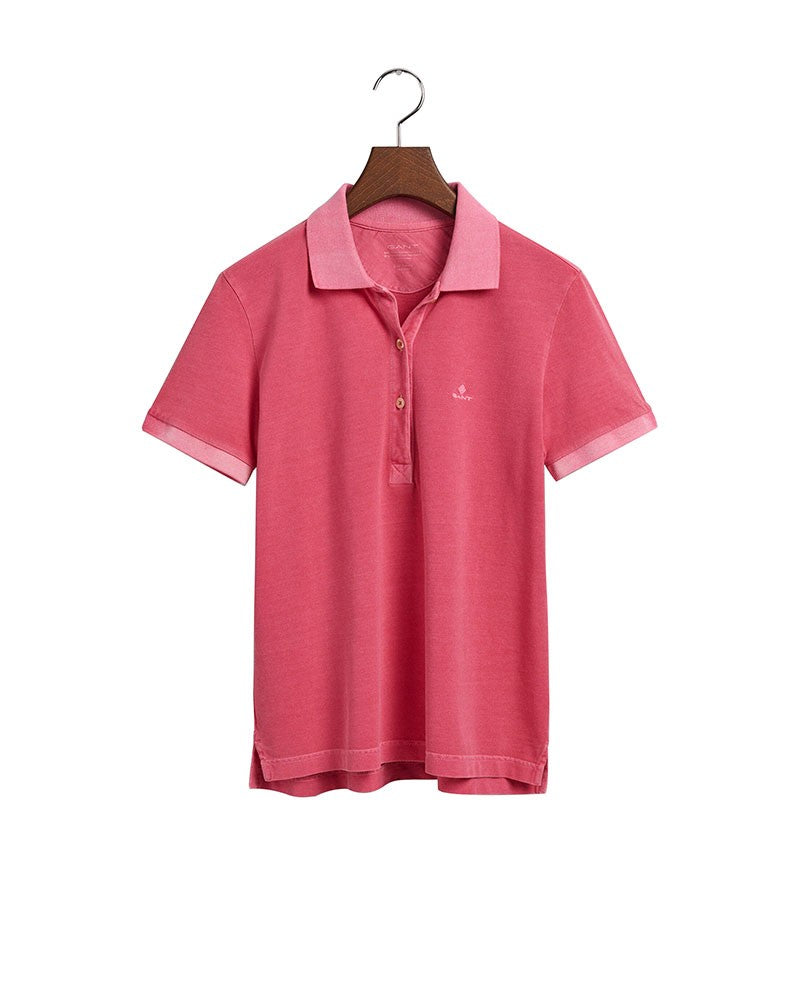 Sunfaded Piqué Polo Shirt - Magenta Pink