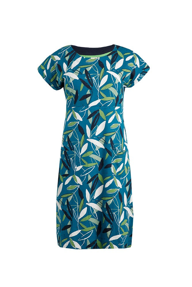 Tallahassee Organic Jersey Dress - Deep Sea Blue