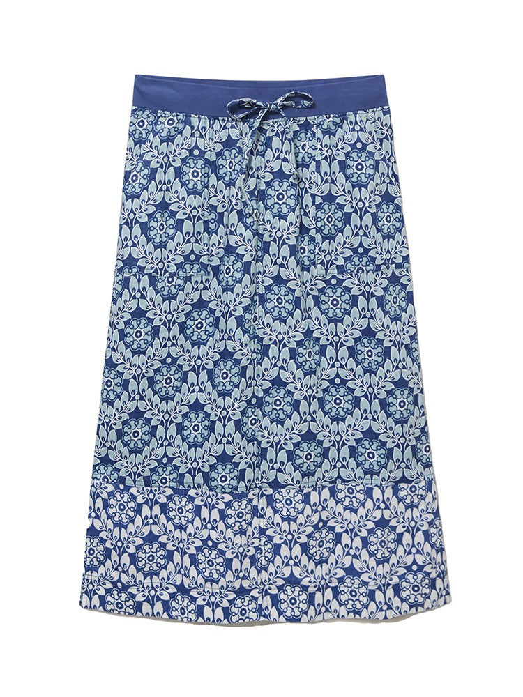 Effie Linen Skirt - Blue Multi