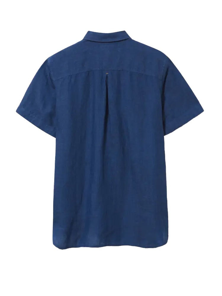 Pembroke Short Sleeve Linen Shirt - Dark Navy