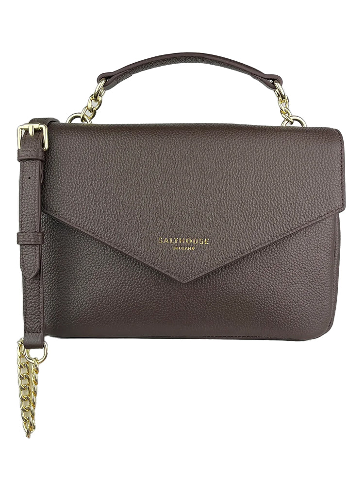 Landmark | Salthouse Julieta Top Handle Bag in Chocolate