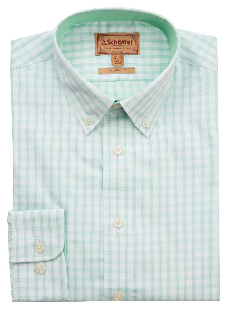 Harlyn Tailored Shirt - Pale Mint Check
