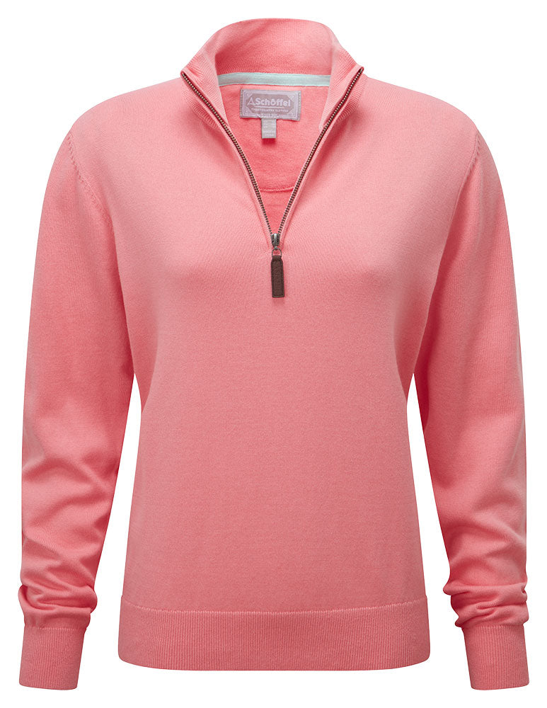 Polperro Pima 1/4 Zip - Flamingo
