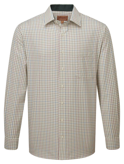 Burnham Tattersall Classic Shirt - Olive Tattersall