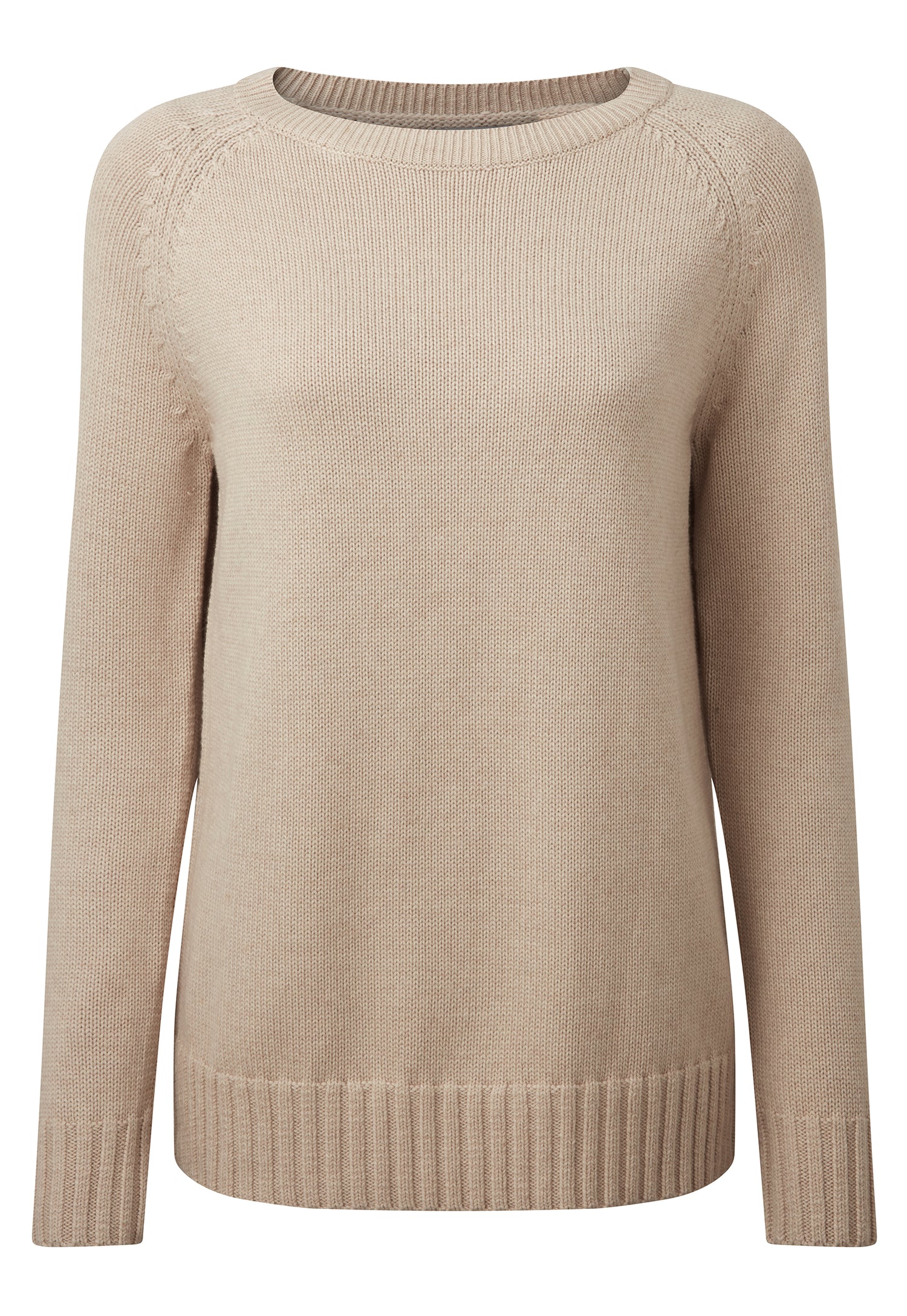Cornwall Cotton Crew Jumper - Oat