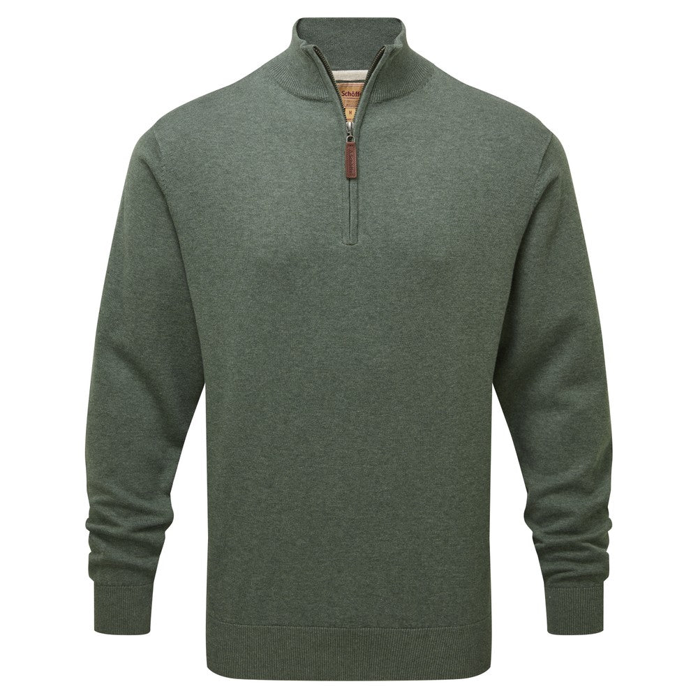 Pima Cotton 1/4 Zip - Country Green