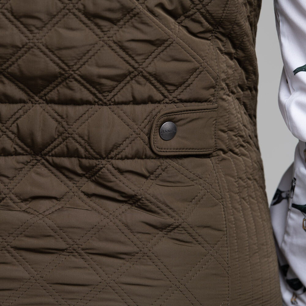 Quilted Gilet - Olive