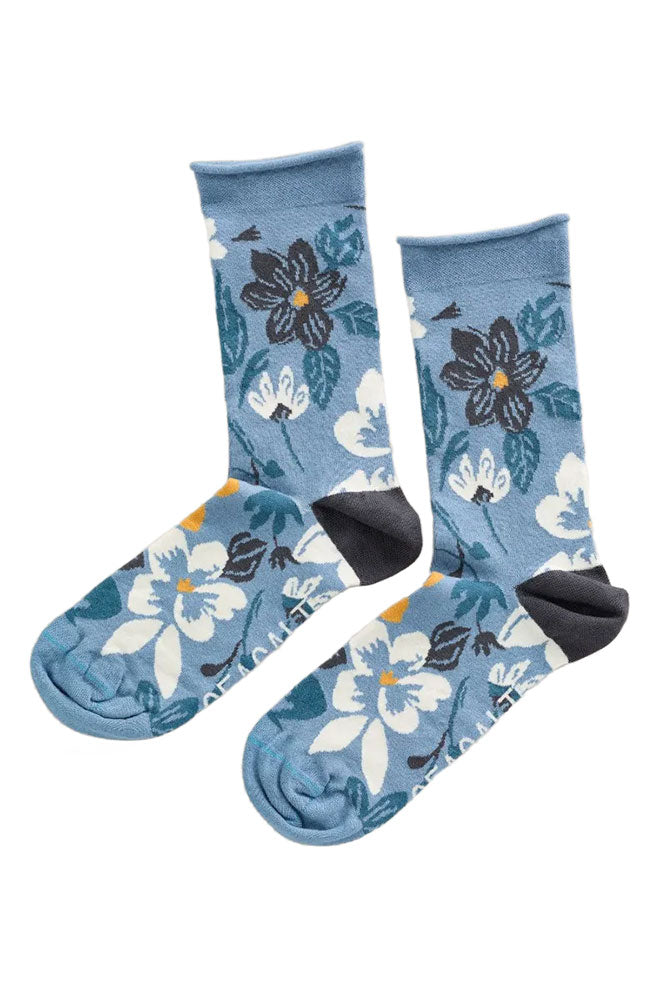 Bamboo Arty Socks - Wax Resist Floral Enamel