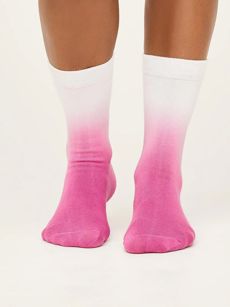 Dip Dye Socks - Magenta Pink
