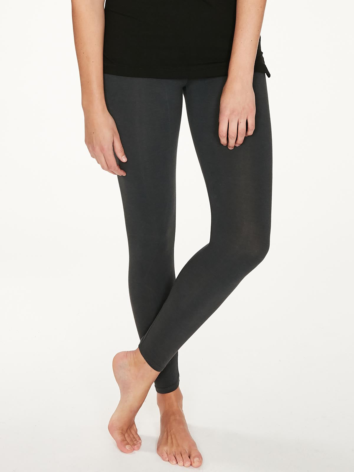 Essential Bamboo Jersey Base Layer Leggings - Pewter