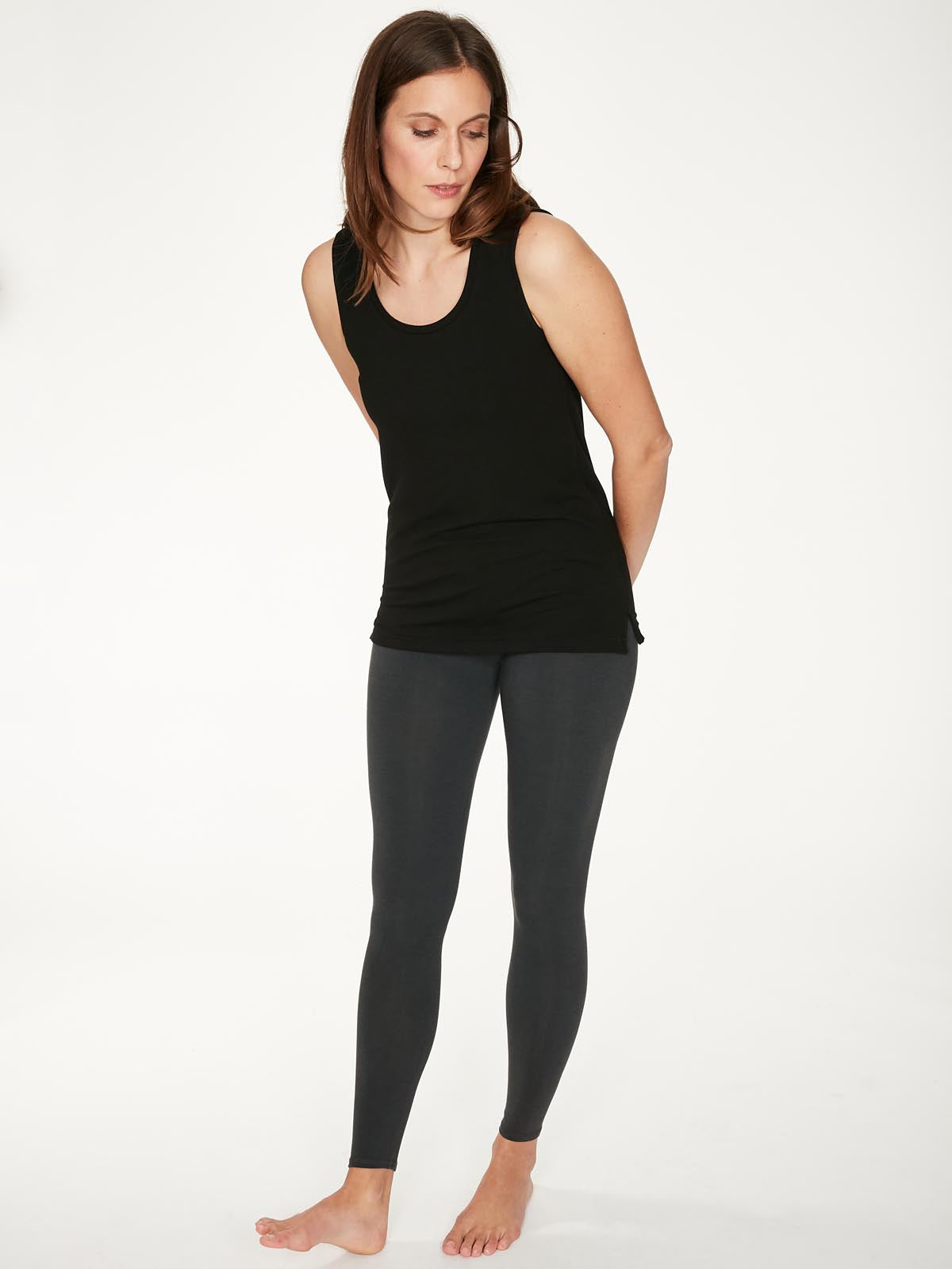 Essential Bamboo Jersey Base Layer Leggings - Pewter