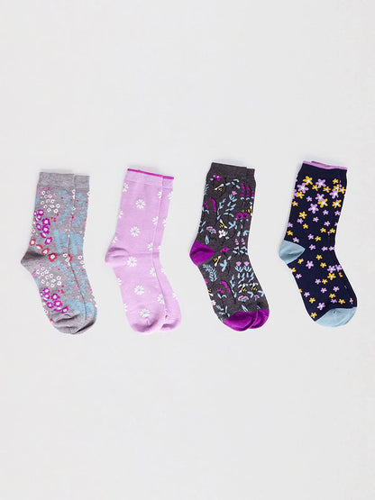 Maeve Bamboo Floral 4 Sock Gift Box - Multi