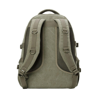 Classic Canvas Laptop Backpack - Khaki