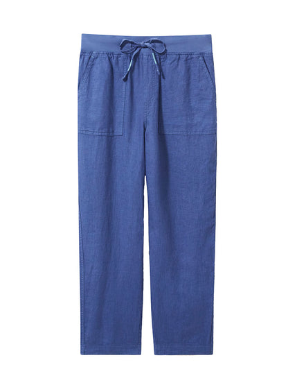 Effie Linen Trouser - Mid Blue