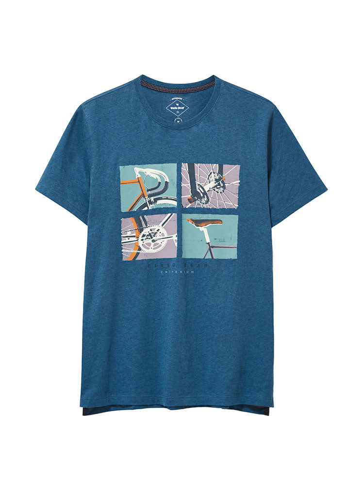 Fixed Gear Graphic Tee - Mid Blue