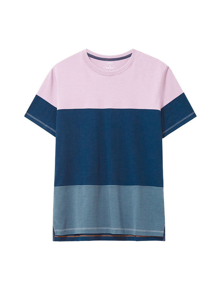 Linwood Colourblock Short Sleeve Tee - Dark Navy