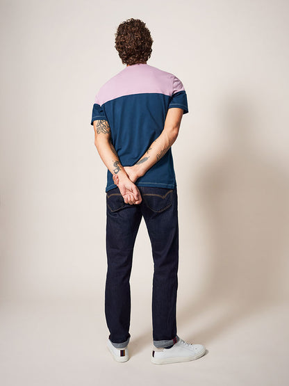 Linwood Colourblock Short Sleeve Tee - Dark Navy