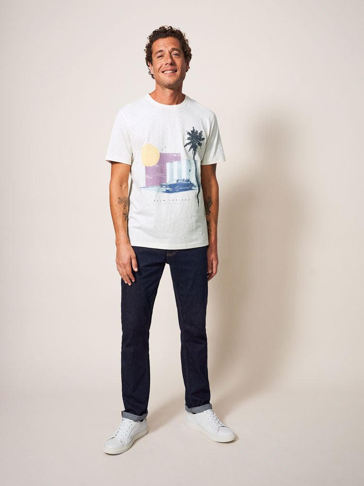 Palm Springs Graphic Tee - Natural White