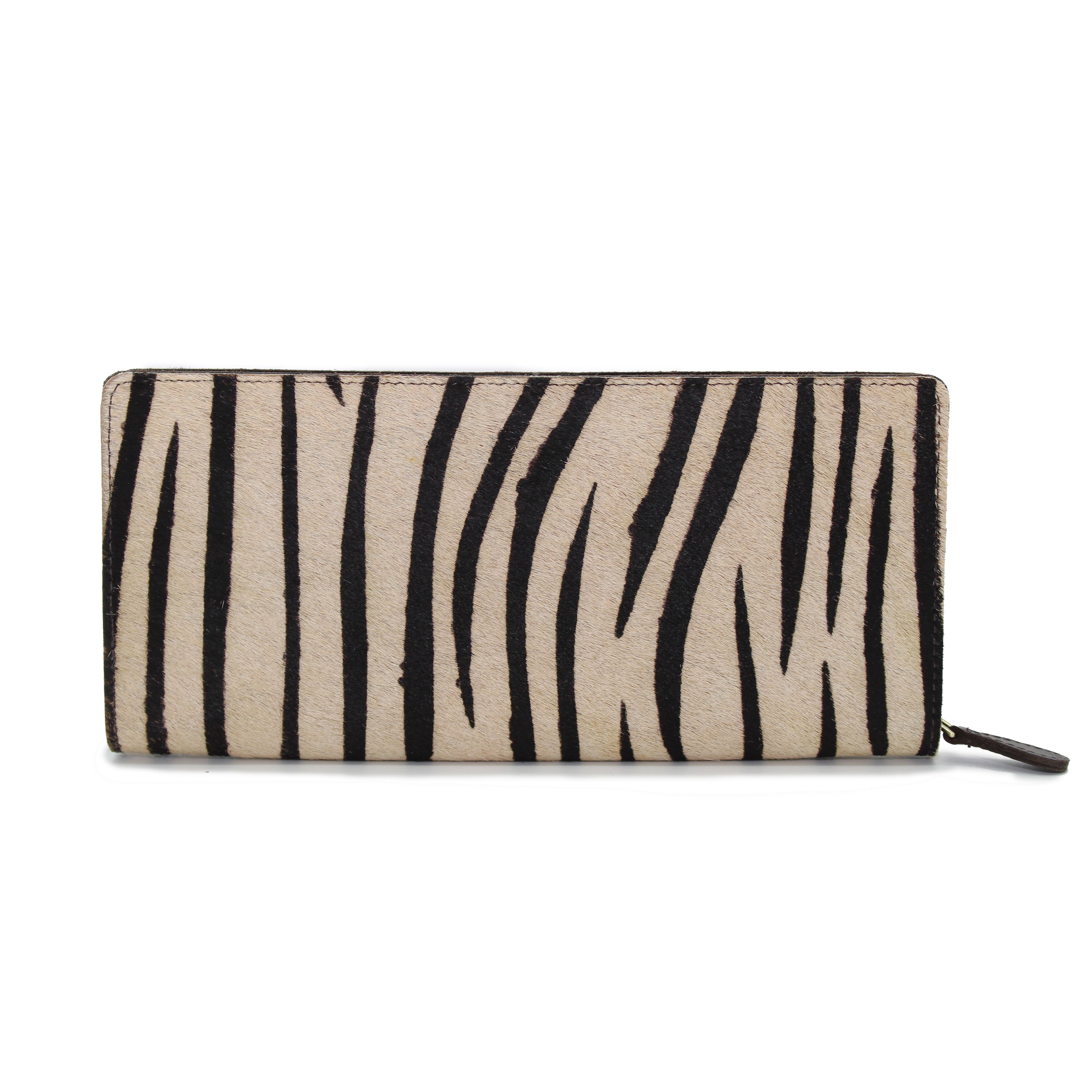 Zebra discount print purse